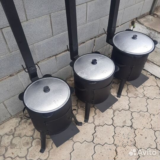 Казан чугунный+печь