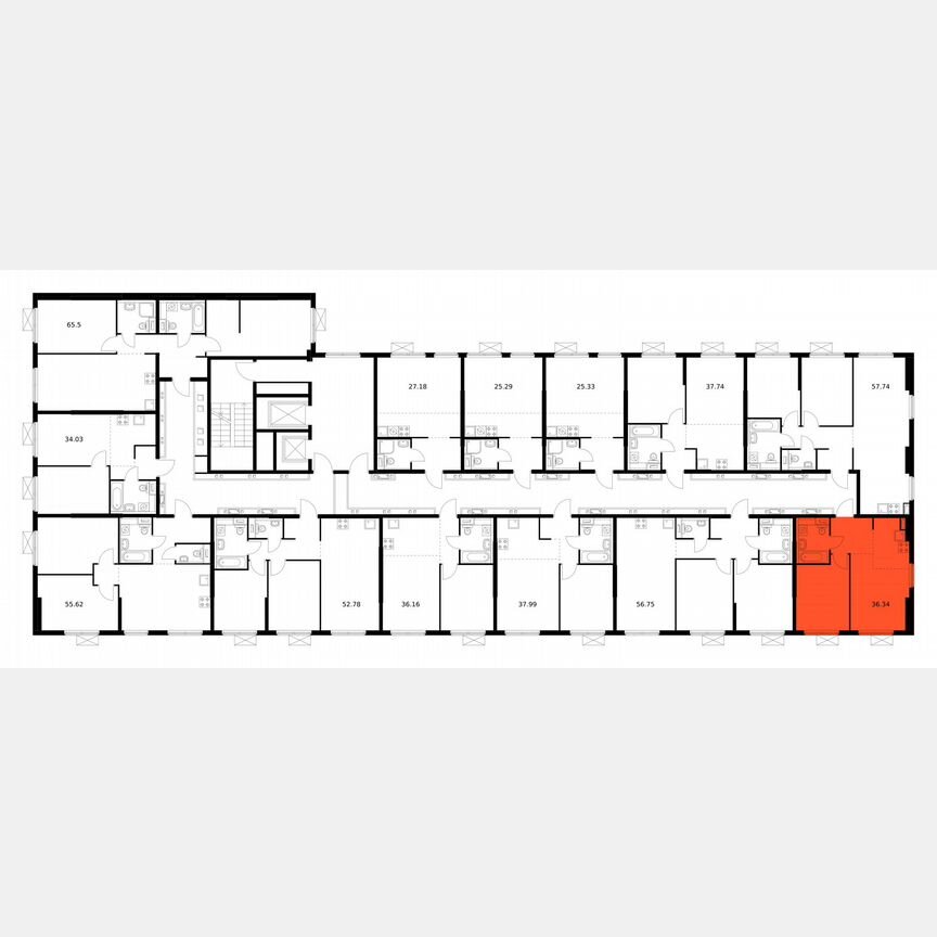 1-к. квартира, 36,3 м², 6/12 эт.