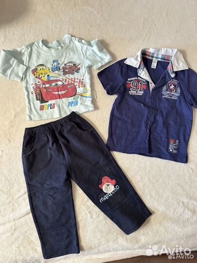 Вещи пакетом на мальчика 80 86 92