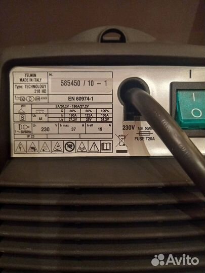 Сварочный аппарат Telwin Technology 210 HD inverte