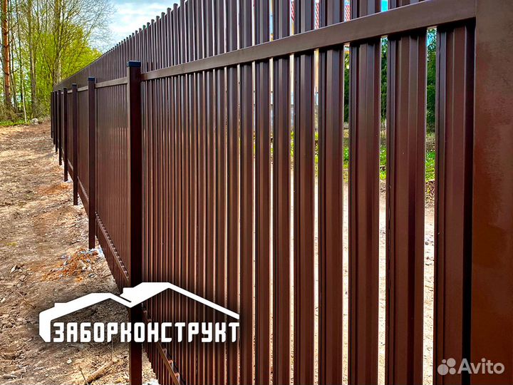 Забор из евроштакетника. Собственное производство