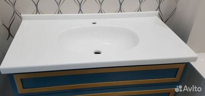 Столешница для ванной из искуственного камня