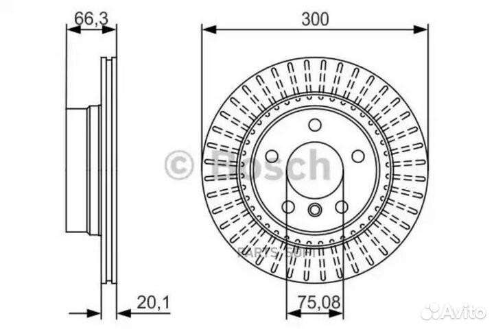 Bosch 0986479044 0 986 479 044 диск тормозной задн