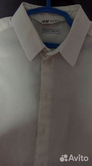 Рубашка на мальчика белая h&m 116