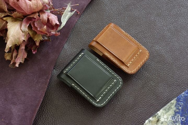 Кожаный чехол для зажигалки Zippo.Заказ. Handmade