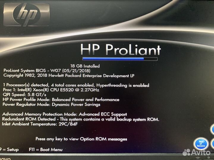 Сервер HP proliant dl320 g6