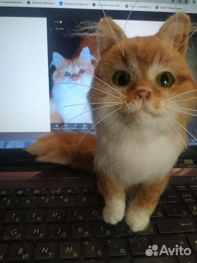 Копия вашего питомца по фото валяная игрушка