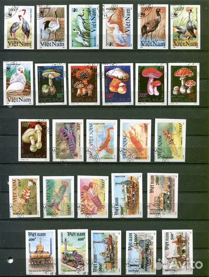 Иностранные почтовые марки 93 штуки Фауна Техника