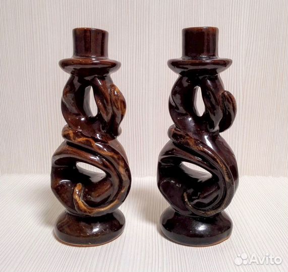 Подсвечник Змея СССР Керамика Редкий 1970 Винтаж