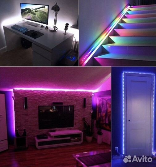 Светодиодная лента с пультом 5 м