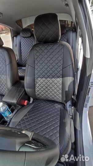 Авточехлы из экокожи Ромб KIA RIO 4 от Автопилот