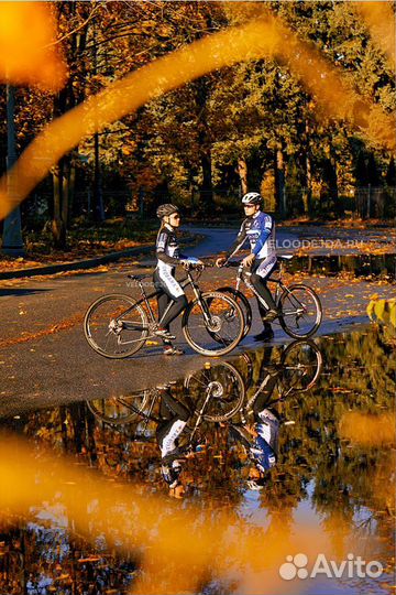 Велорейтузы с лямками демисезон SaxoBank Велоформа