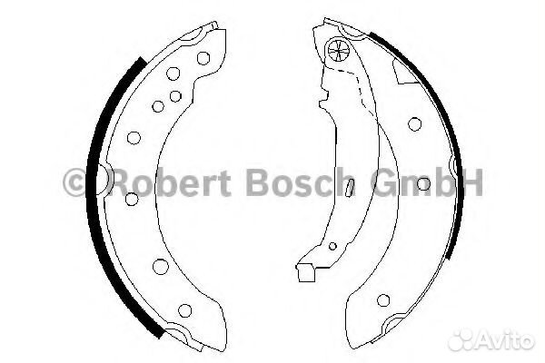 Колодки тормозные барабанные bosch 0986487585 задние для а/м renault