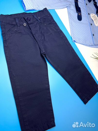 Костюм 80-116 с бабочкой и подтяжками