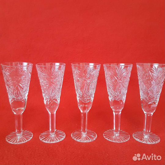 Хрусталь фужеры, бокалы, стопки