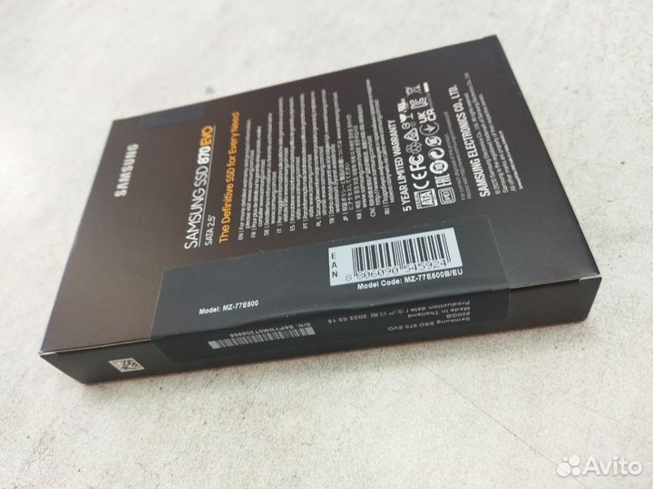 SSD Samsung 870 EVO 500 гб (MZ-77E500B/EU) Новый
