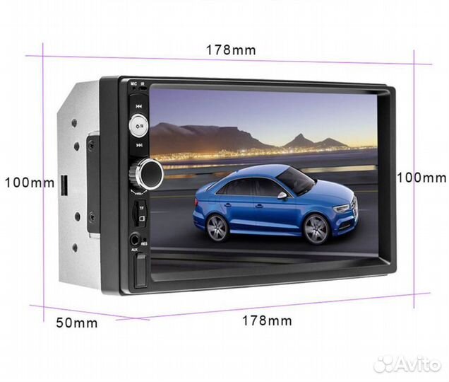 Магнитола 2 DIN 7010B с 