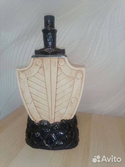 Декоративная бутылка керамическая