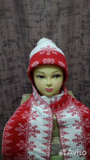 Шапка зимняя женская вязанная