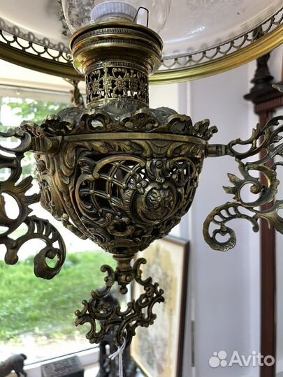 Старинная бронзовая люстра