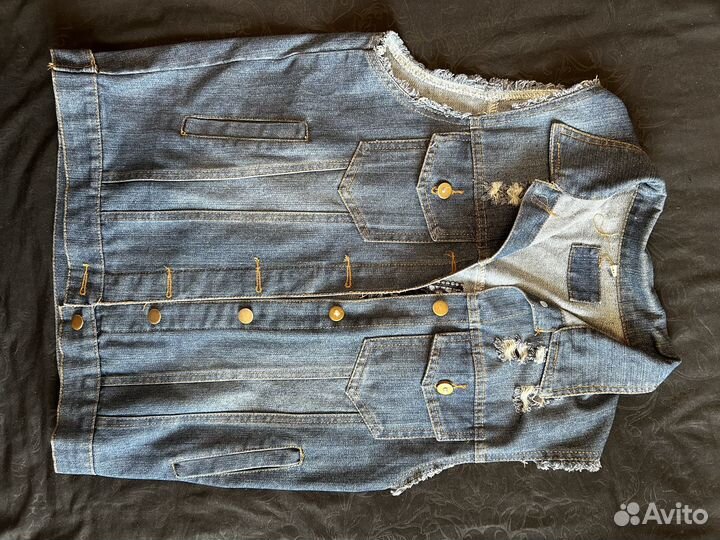 Жилетка стильная джинсовая