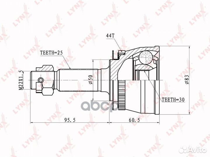 Шрус наружный lynxauto CO-3628A CO3628A lynxauto