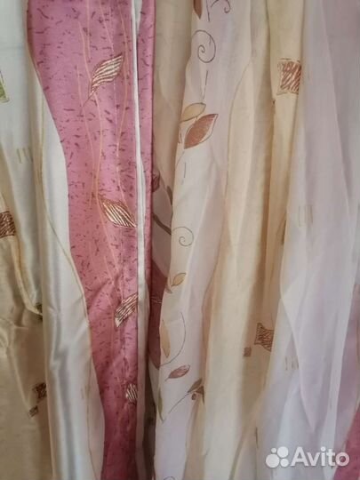 Комплект шторы, тюль и покрывало