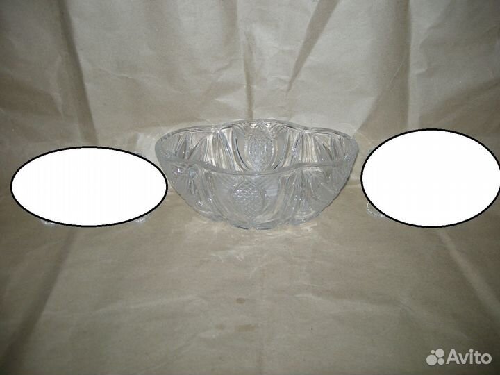 Рюмки СССР стеклянные хрустальные салатник