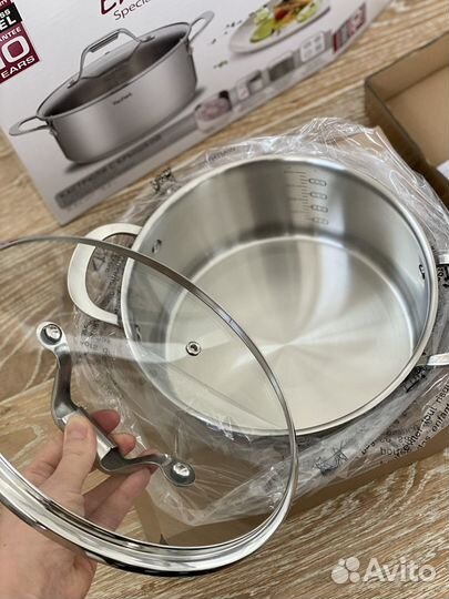 Tefal emotion индукция новая кастрюля 5,2 л