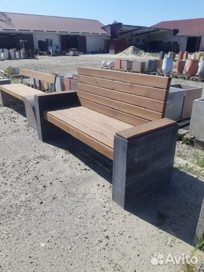 Лавочка садовая из бетона