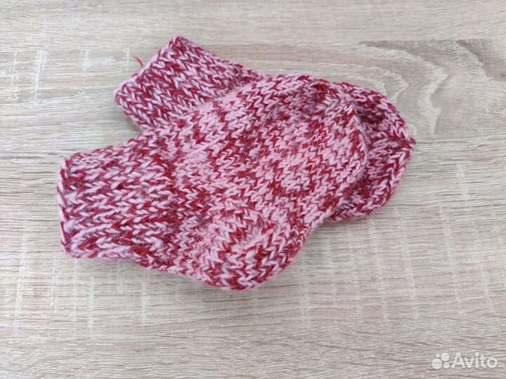 Носки шерстяные вязаные для малышей 10-12 см