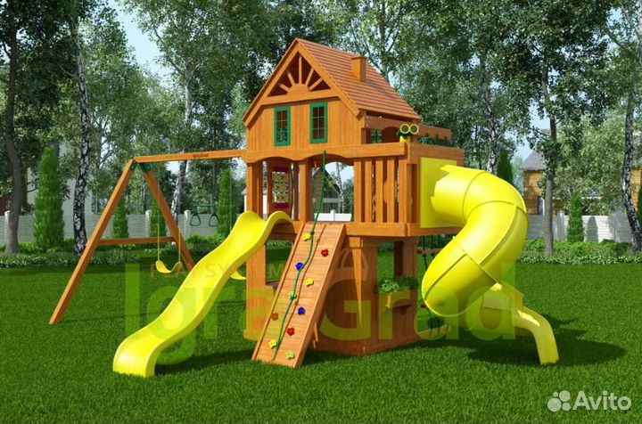Детская площадка Шато 2 с трубой (Домик)
