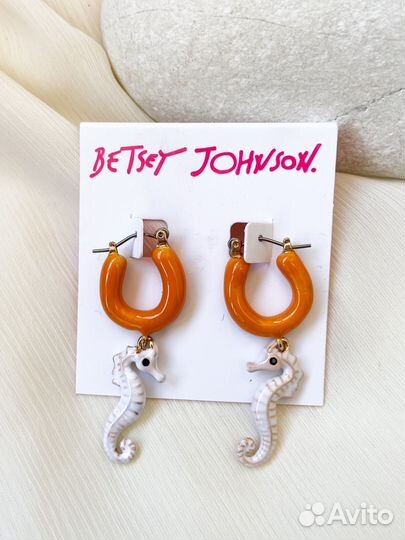 Серьги Betsey Johnson морские коньки