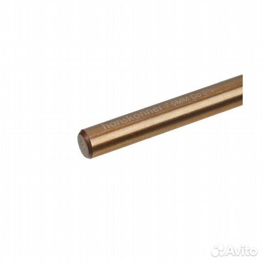 Сверло по металлу 7,0х109мм cobalt hanskonner H1055-M070-109 (shuft)