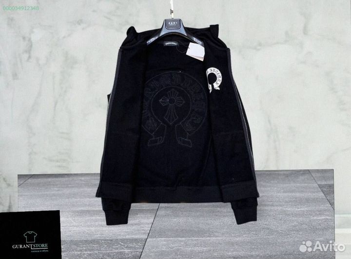 Удобная оверсайз худи Chrome Hearts с крестом