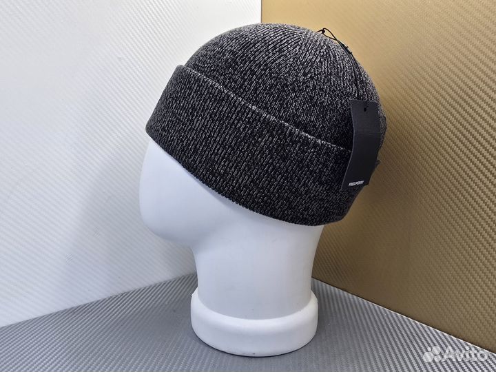 Шапка мужская вязаная Fred Perry серый меланж