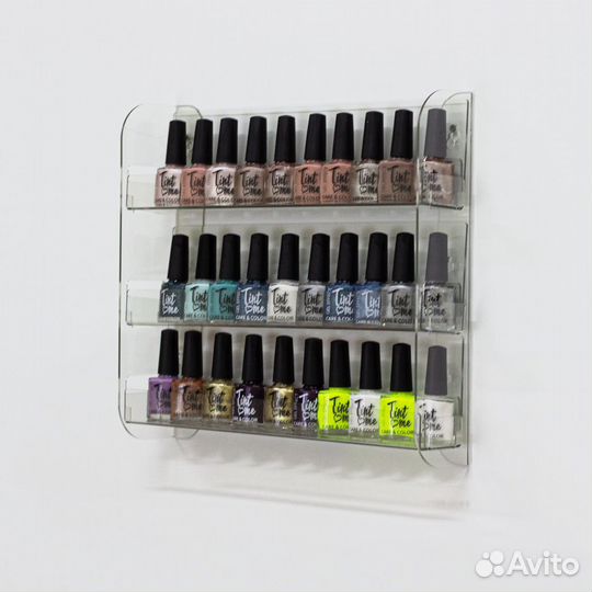 Полка для гель лаков на стену 308х280х62 мм 3 ярус