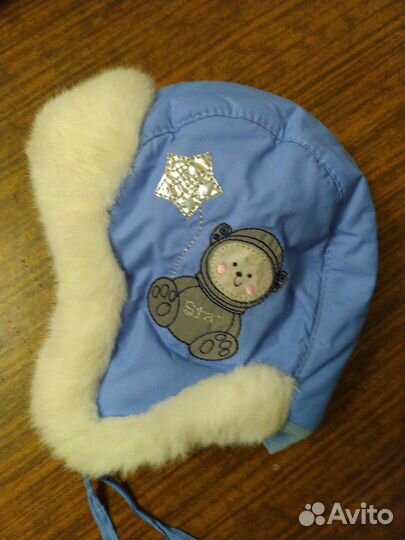 Шапочка для новорожденного зимняя