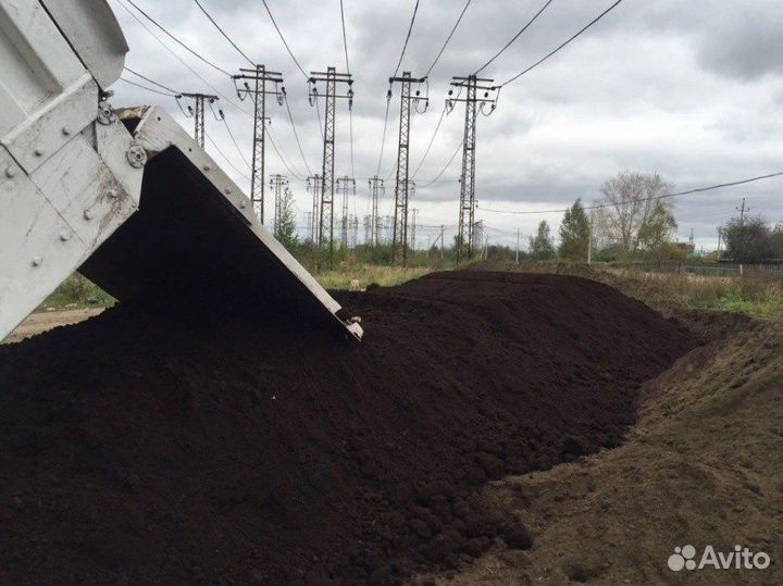 Земля плодородная для огорода. Торфогрунт. Грунт