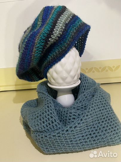 Берет, шарф, бактус, шапка