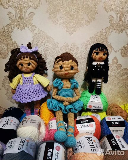 Вязаные куклы ручной работы