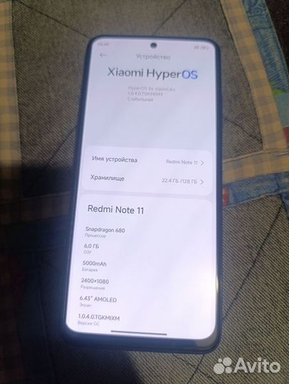 Xiaomi Redmi Note 11, 6/128 ГБ