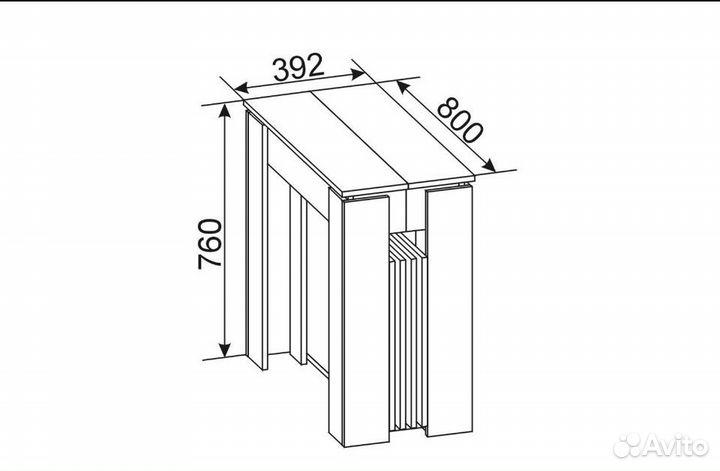 Стол кухонный трансформер тумба
