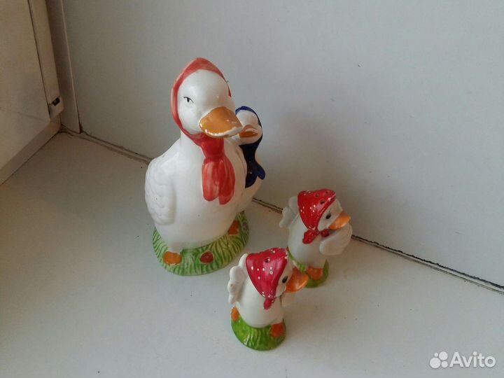 Утята / Фарфор / Салфетница + набор для специй