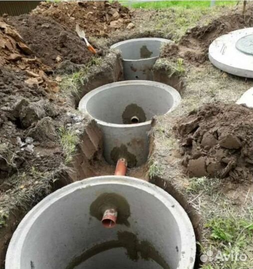 Септик из бетонных колец под ключ