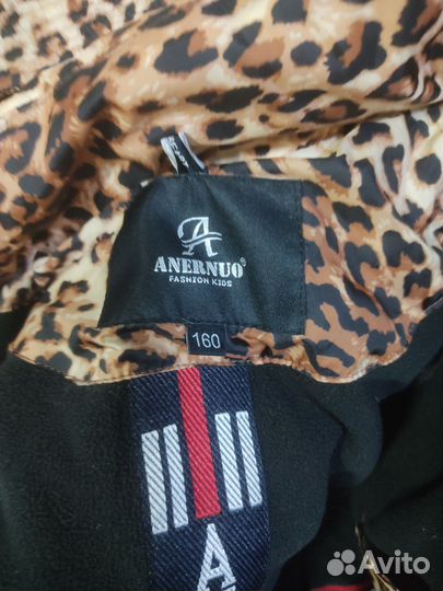 Пуховик anernuo для девочки 158 на -30