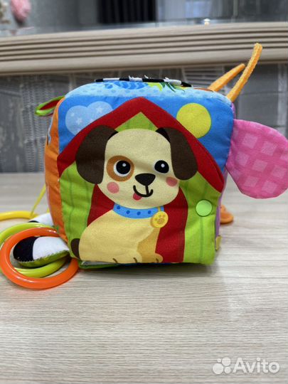 Развивающий мягкий кубик + перчатка театр