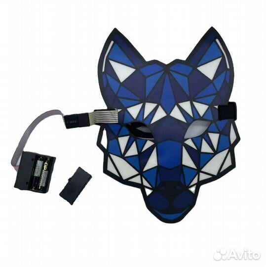 Светодиодная 3D маска волка для вечеринки