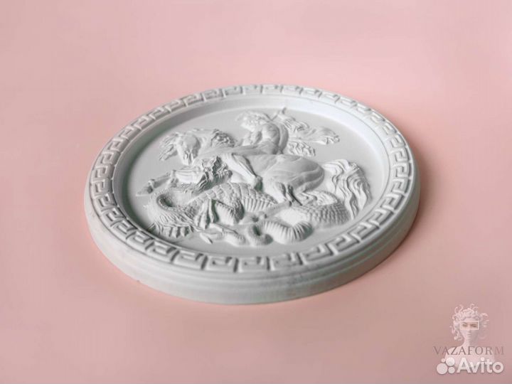 Силиконовая фoрма барельеф Георгий Победоносец