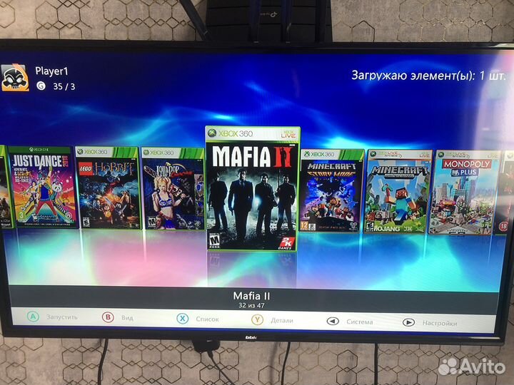 Xbox 360 slim (250 GB) Freeboot 47 игр 1 джостик